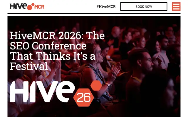 Page d'accueil du site de HiveMCR