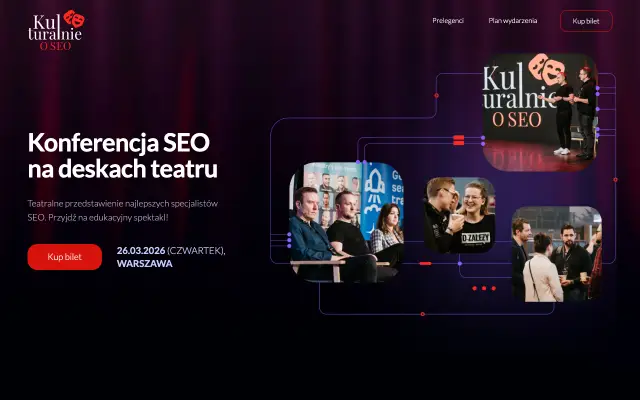 Page d'accueil du site de Kulturalnie o SEO