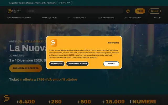 Page d'accueil du site de Search Tech