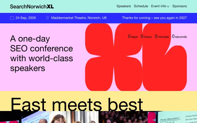Page d'accueil du site de SearchNorwichXL