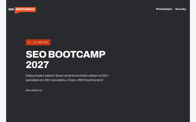 Page d'accueil du site de SEO BootCamp