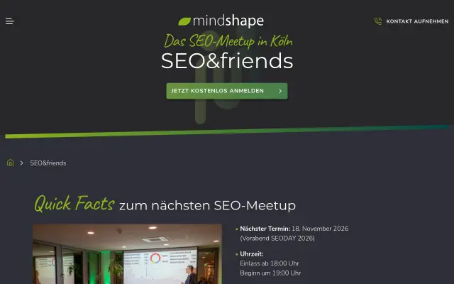 Page d'accueil du site de SEO&friends