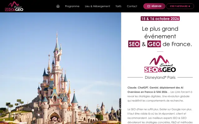 SEO & GEO Summit website homepage