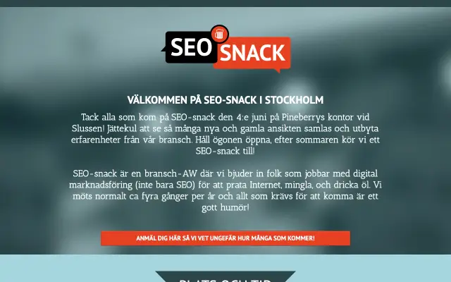 Page d'accueil du site de SEO-snack