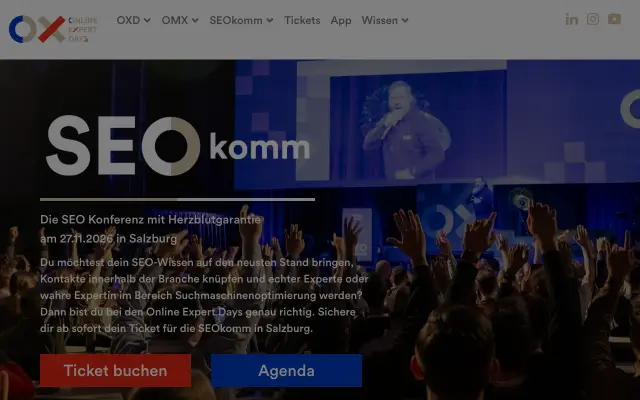 Page d'accueil du site de SEOkomm