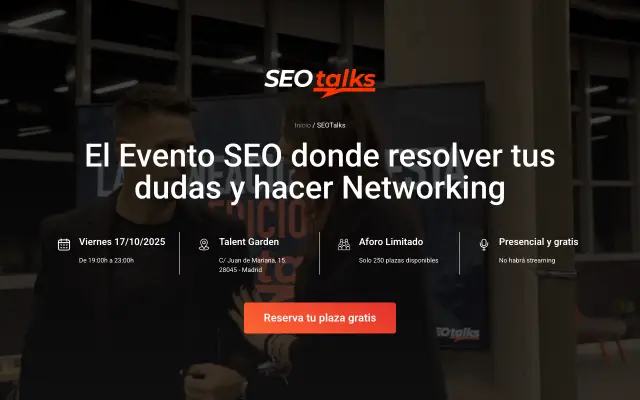 Page d'accueil du site de SEOTalks