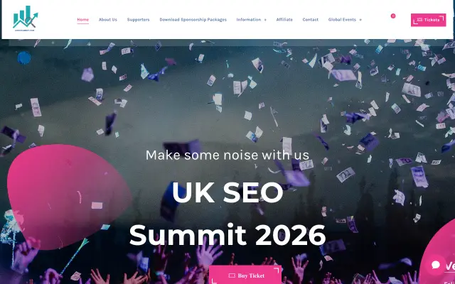 Page d'accueil du site de UK SEO Summit